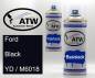 Preview: Ford, Black, YD / M6018: 400ml Sprühdose + 400ml Klarlack - Set, von ATW Autoteile West.